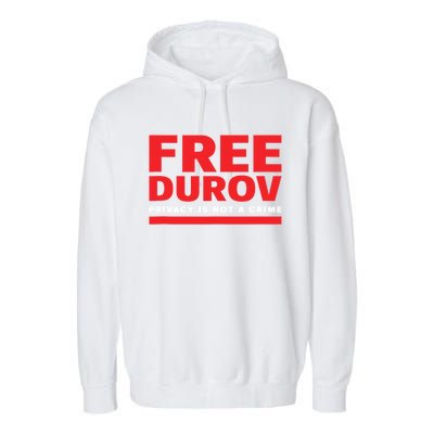 Free Pavel Durov Garment-Dyed Fleece Hoodie