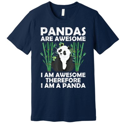 Funny Panda Design For Women Boys Girls Panda Bear Lover Premium T-Shirt