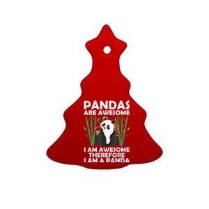 Funny Panda Design For Women Boys Girls Panda Bear Lover Ceramic Tree Ornament