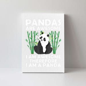 Funny Panda Design For Women Boys Girls Panda Bear Lover Canvas