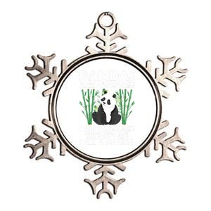 Funny Panda Design For Women Boys Girls Panda Bear Lover Metallic Star Ornament