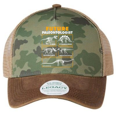 Future Paleontologist Dinosaur Fossil Paleontology Kids Boys Legacy Tie Dye Trucker Hat