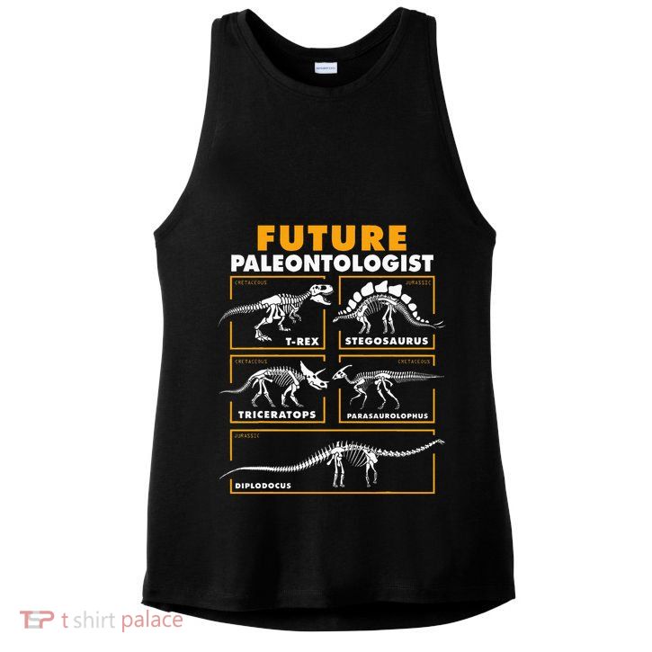 Future Paleontologist Dinosaur Fossil Paleontology Kids Boys Ladies PosiCharge Tri-Blend Wicking Tank