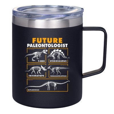 Future Paleontologist Dinosaur Fossil Paleontology Kids Boys 12oz Stainless Steel Coffee Mug