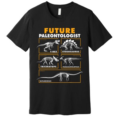 Future Paleontologist Dinosaur Fossil Paleontology Kids Boys Premium T-Shirt