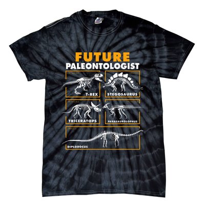Future Paleontologist Dinosaur Fossil Paleontology Kids Boys Tie-Dye T-Shirt