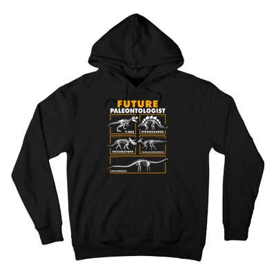 Future Paleontologist Dinosaur Fossil Paleontology Kids Boys Tall Hoodie