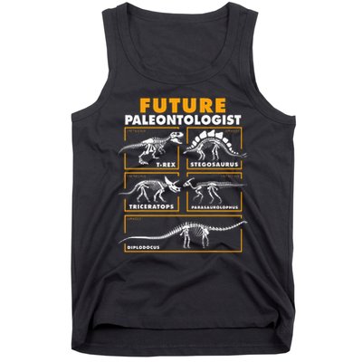 Future Paleontologist Dinosaur Fossil Paleontology Kids Boys Tank Top