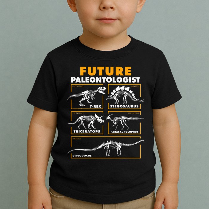 Future Paleontologist Dinosaur Fossil Paleontology Kids Boys Toddler T-Shirt