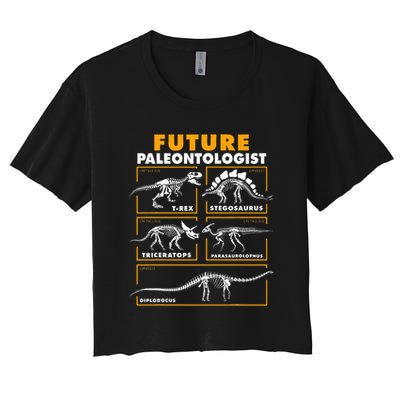 Future Paleontologist Dinosaur Fossil Paleontology Kids Boys Crop Top
