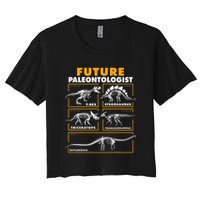 Future Paleontologist Dinosaur Fossil Paleontology Kids Boys Women's Crop Top Tee
