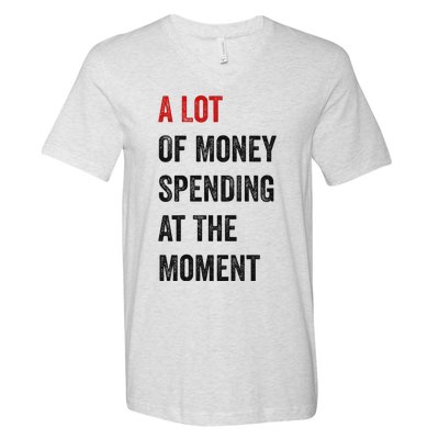 Funny Parents Day Money Spending Design V-Neck T-Shirt