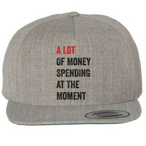 Funny Parents Day Money Spending Design Wool Snapback Cap