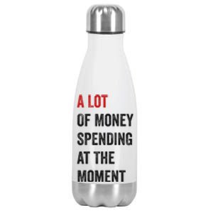 Funny Parents Day Money Spending Design Stainless Steel Insulated Water Bottle