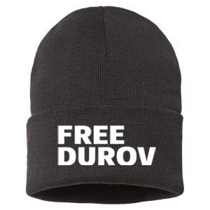 Free Pavel Durov Privacy Is Not A Crime Sustainable Knit Beanie