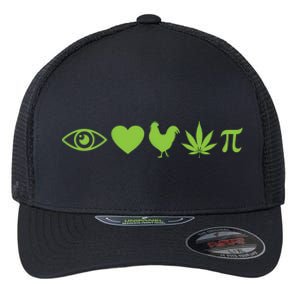 Funny Pi Day I Love Chicken Pot Pie Marijuana Math Gift Funny Gift Flexfit Unipanel Trucker Cap