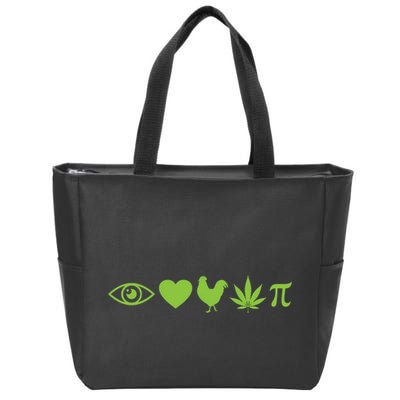 Funny Pi Day I Love Chicken Pot Pie Marijuana Math Gift Funny Gift Zip Tote Bag