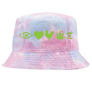 Funny Pi Day I Love Chicken Pot Pie Marijuana Math Gift Funny Gift Tie-Dyed Bucket Hat