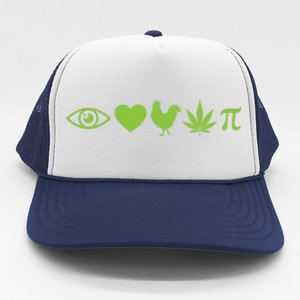 Funny Pi Day I Love Chicken Pot Pie Marijuana Math Gift Funny Gift Trucker Hat