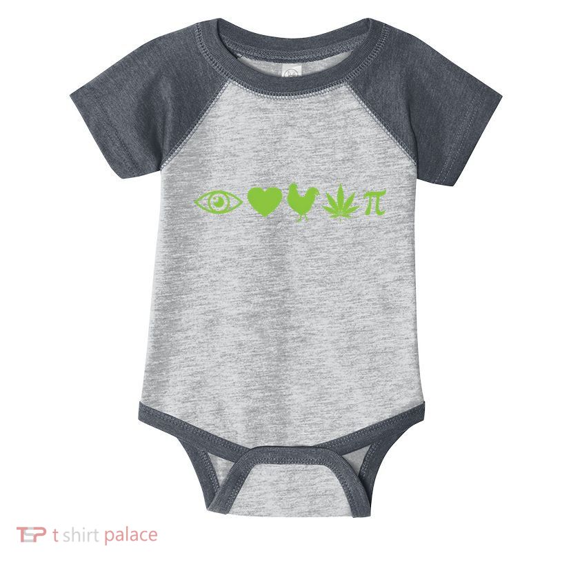 Funny Pi Day I Love Chicken Pot Pie Marijuana Math Gift Funny Gift Infant Baby Jersey Bodysuit