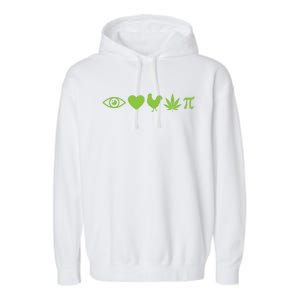 Funny Pi Day I Love Chicken Pot Pie Marijuana Math Gift Funny Gift Garment-Dyed Fleece Hoodie