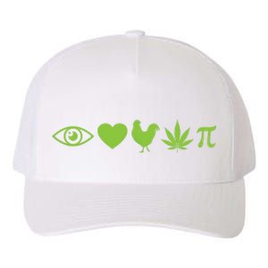 Funny Pi Day I Love Chicken Pot Pie Marijuana Math Gift Funny Gift Yupoong Adult 5-Panel Trucker Hat