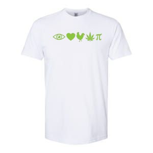 Funny Pi Day I Love Chicken Pot Pie Marijuana Math Gift Funny Gift Softstyle CVC T-Shirt