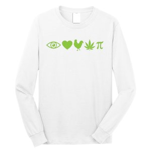 Funny Pi Day I Love Chicken Pot Pie Marijuana Math Gift Funny Gift Long Sleeve Shirt