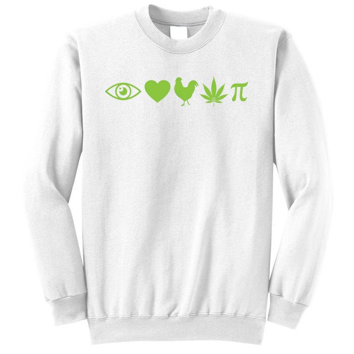 Funny Pi Day I Love Chicken Pot Pie Marijuana Math Gift Funny Gift Sweatshirt