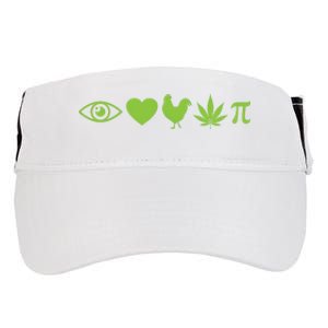 Funny Pi Day I Love Chicken Pot Pie Marijuana Math Gift Funny Gift Adult Drive Performance Visor