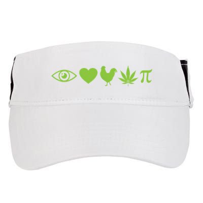 Funny Pi Day I Love Chicken Pot Pie Marijuana Math Gift Funny Gift Adult Drive Performance Visor