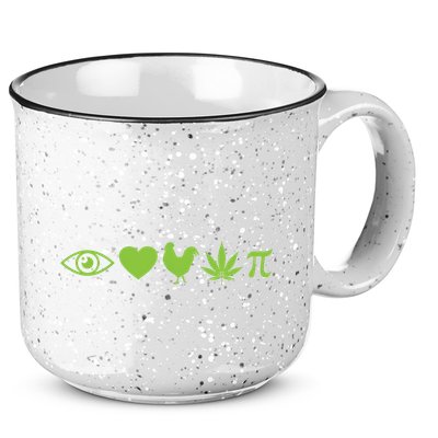 Funny Pi Day I Love Chicken Pot Pie Marijuana Math Gift Funny Gift 15oz Campfire Ceramic Mug