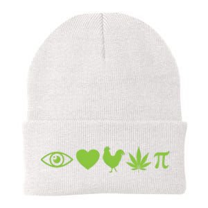 Funny Pi Day I Love Chicken Pot Pie Marijuana Math Gift Funny Gift Knit Cap Winter Beanie