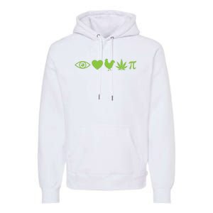 Funny Pi Day I Love Chicken Pot Pie Marijuana Math Gift Funny Gift Premium Hoodie