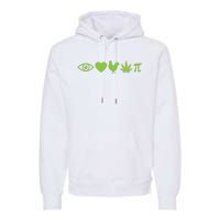 Funny Pi Day I Love Chicken Pot Pie Marijuana Math Gift Funny Gift Premium Hoodie