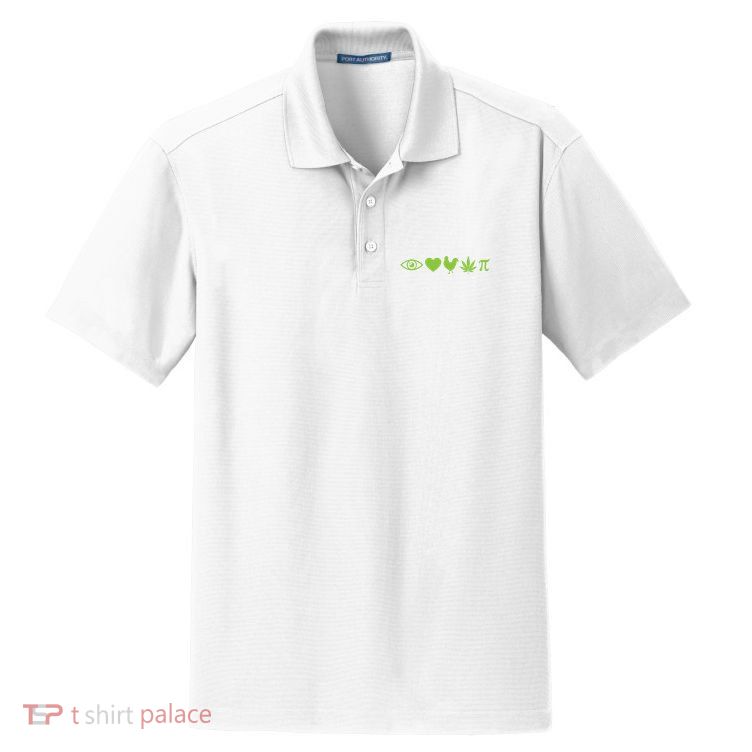Funny Pi Day I Love Chicken Pot Pie Marijuana Math Gift Funny Gift Dry Zone Grid Polo