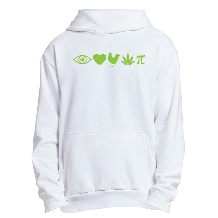 Funny Pi Day I Love Chicken Pot Pie Marijuana Math Gift Funny Gift Urban Pullover Hoodie