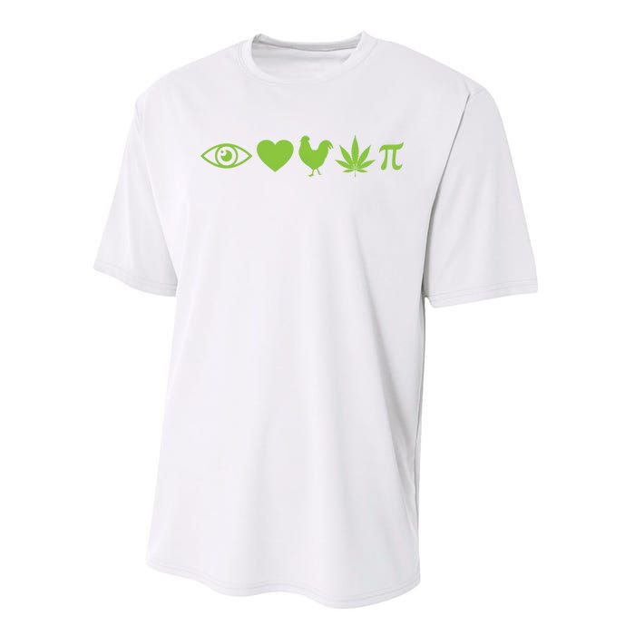 Funny Pi Day I Love Chicken Pot Pie Marijuana Math Gift Funny Gift Performance Sprint T-Shirt