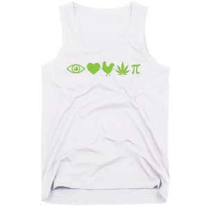 Funny Pi Day I Love Chicken Pot Pie Marijuana Math Gift Funny Gift Tank Top