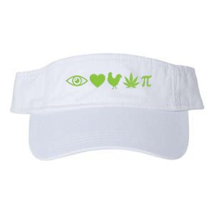 Funny Pi Day I Love Chicken Pot Pie Marijuana Math Gift Funny Gift Valucap Bio-Washed Visor