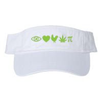 Funny Pi Day I Love Chicken Pot Pie Marijuana Math Gift Funny Gift Valucap Bio-Washed Visor