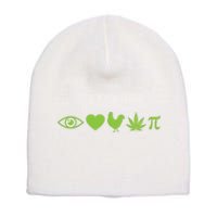 Funny Pi Day I Love Chicken Pot Pie Marijuana Math Gift Funny Gift Short Acrylic Beanie