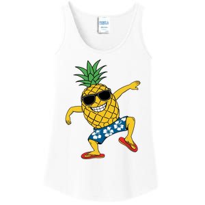 Funny Pineapple Dance Tropical And Playful Design Ladies Essential Tank