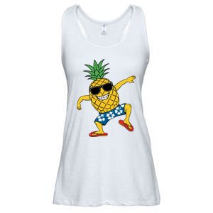 Funny Pineapple Dance Tropical And Playful Design Ladies Essential Flowy Tank