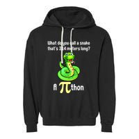 Funny Pi Day Puns Pithon Math Teacher Jokes Garment-Dyed Fleece Hoodie