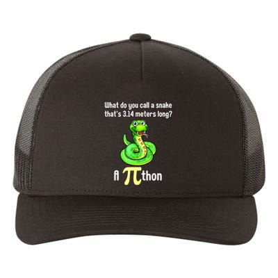 Funny Pi Day Puns Pithon Math Teacher Jokes Yupoong Adult 5-Panel Trucker Hat