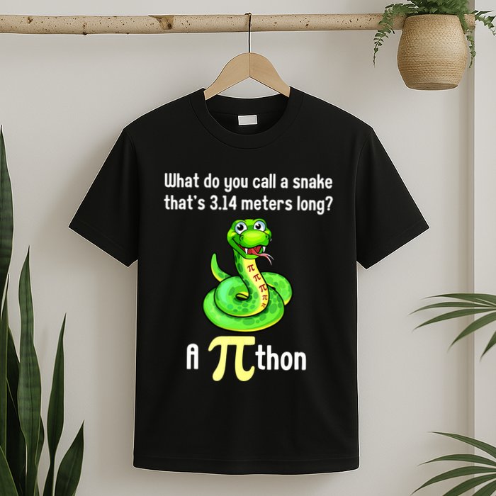 Funny Pi Day Puns Pithon Math Teacher Jokes T-Shirt