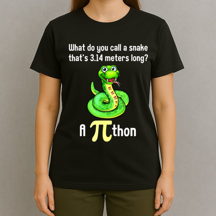 Funny Pi Day Puns Pithon Math Teacher Jokes T-Shirt