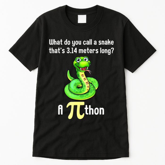 Funny Pi Day Puns Pithon Math Teacher Jokes Tall T-Shirt