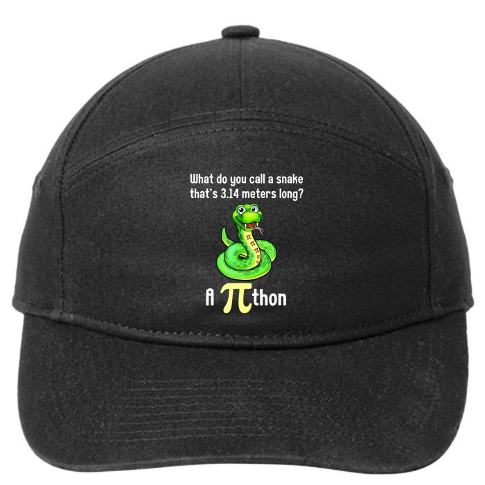 Funny Pi Day Puns Pithon Math Teacher Jokes 7-Panel Snapback Hat